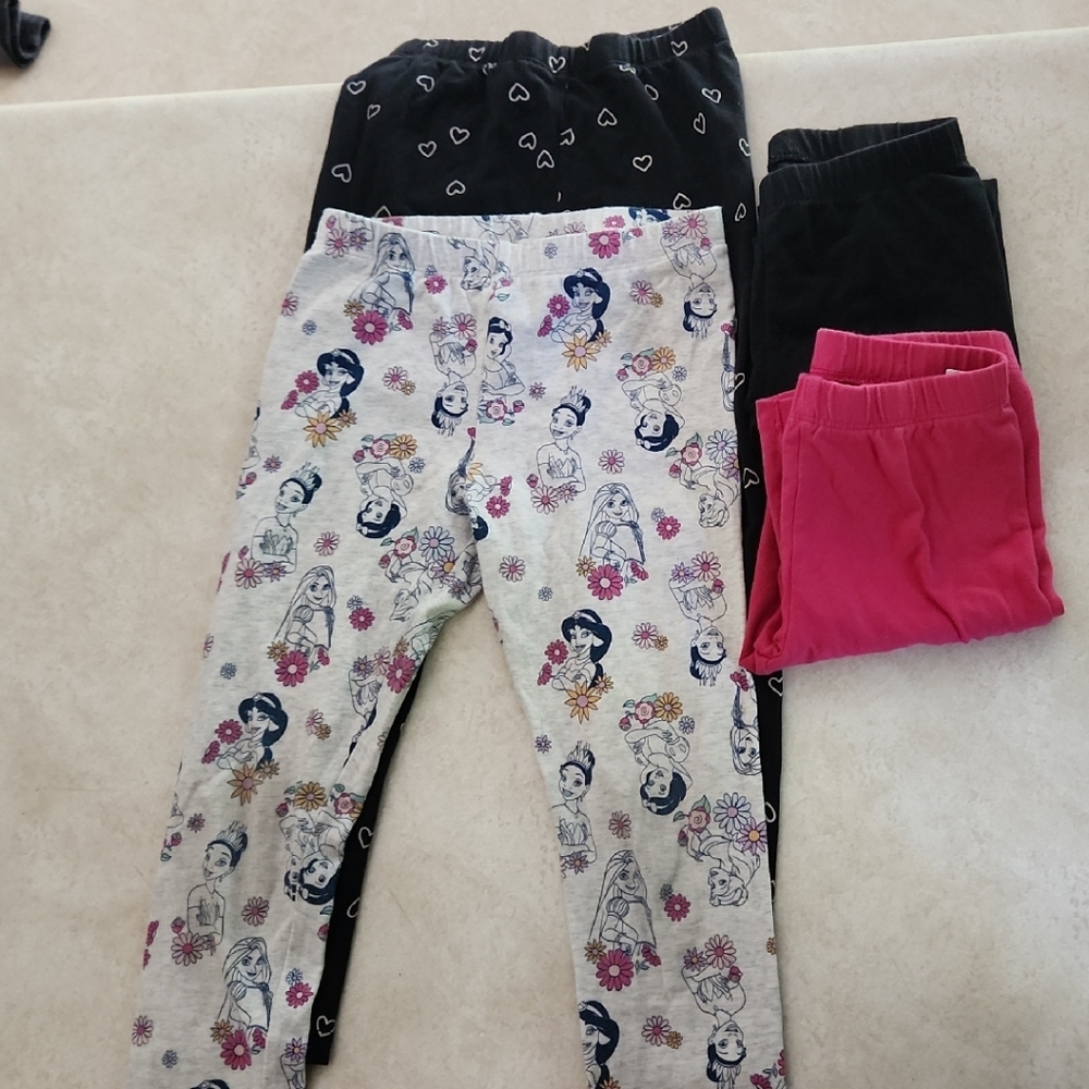 Floral and Heart Patterned Leggings Set